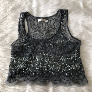 Millau Sleeveless Sparkling Crop Top Size S